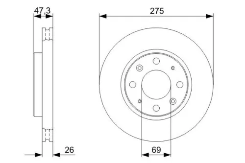 BOSCH Brake Disc (0986479369)