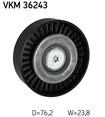 SKF Deflection/Guide Pulley, V-ribbed belt (VKM36243)