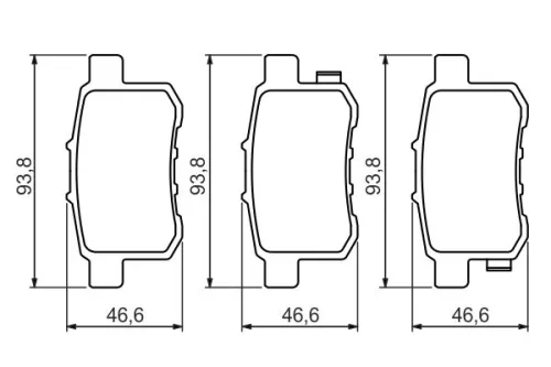 BOSCH Brake Pad Set, disc brake (0986494338)