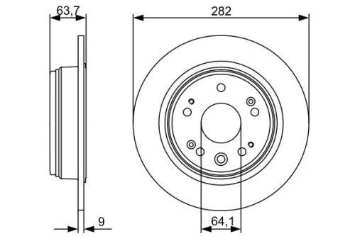 BOSCH Brake Disc (0986479505)