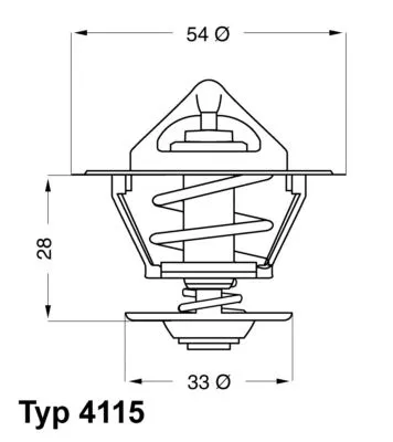 BorgWarner (Wahler) Thermostat, coolant (4115.92D)