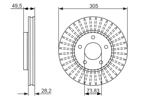 BOSCH Brake Disc (0986479698)