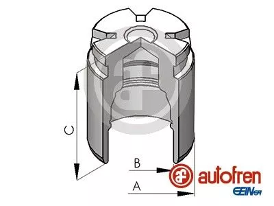 Piston, brake caliper