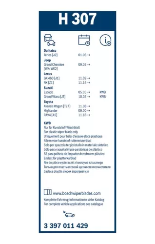 BOSCH Wiper Blade (3397011429)