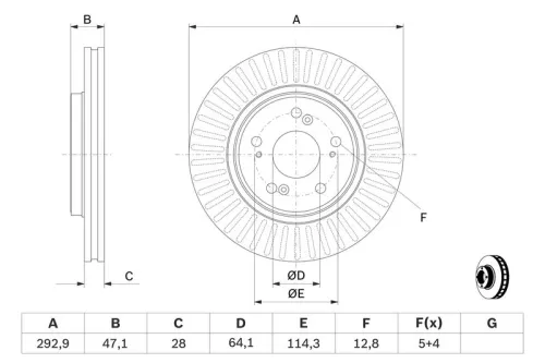 BOSCH Brake Disc (0986479456)