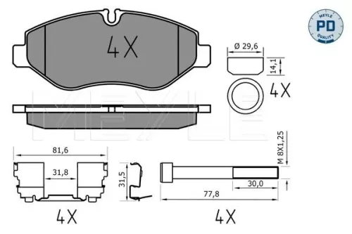 MEYLE Brake Pad Set, disc brake (0252922920/PD)