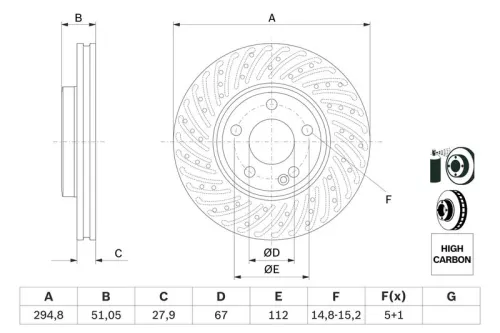 BOSCH Brake Disc (0986479A02)