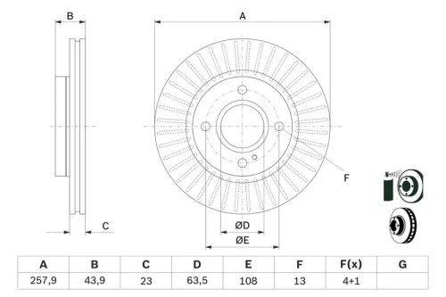 BOSCH Brake Disc (0986479566)