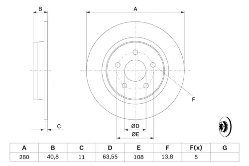 BOSCH Brake Disc (0986479B81)