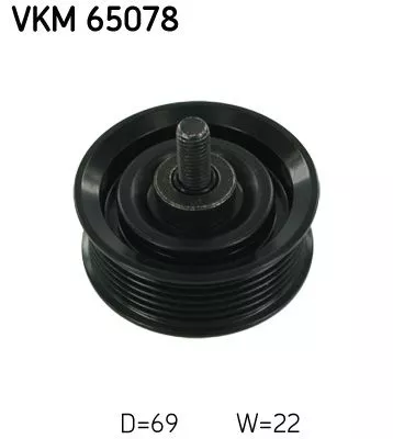 SKF Deflection/Guide Pulley, V-ribbed belt (VKM65078)