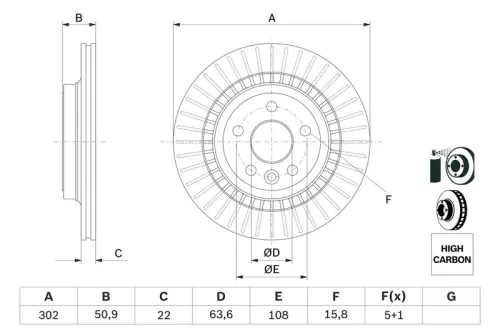 BOSCH Brake Disc (0986479713)