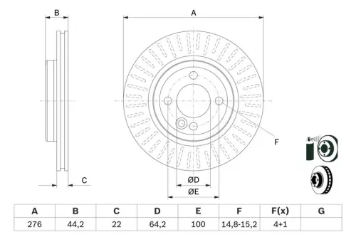 BOSCH Brake Disc (0986479B39)