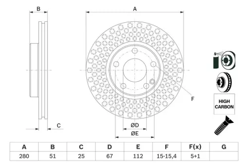 BOSCH Brake Disc (0986479A00)