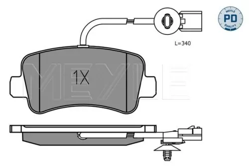 MEYLE Brake Pad Set, disc brake (0252511218/PD)