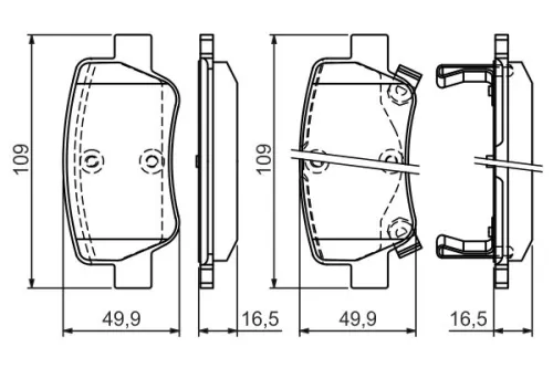 BOSCH Brake Pad Set, disc brake (0986494403)