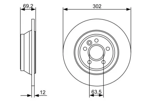 BOSCH Brake Disc (0986479396)