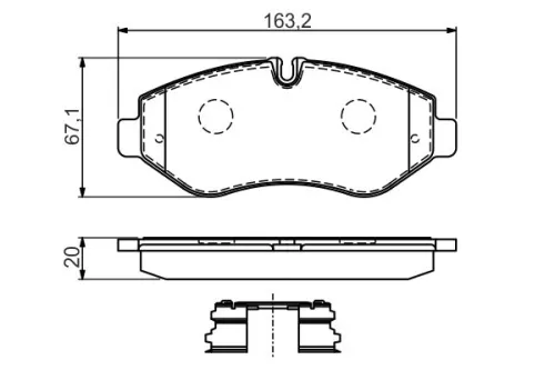 BOSCH Brake Pad Set, disc brake (0986494582)