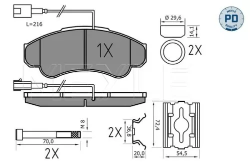 MEYLE Brake Pad Set, disc brake (0252391919/PD)