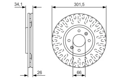 BOSCH Brake Disc (0986479D36)