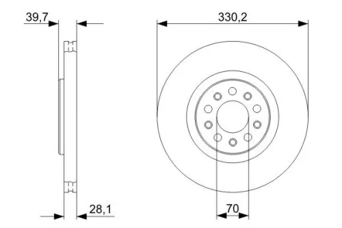 BOSCH Brake Disc (0986479C82)