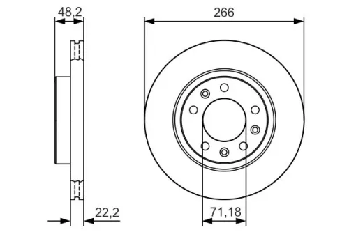 BOSCH Brake Disc (0986479C34)