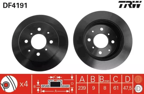 TRW Brake Disc (DF4191)