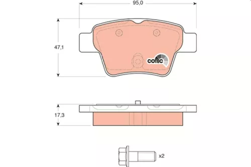 TRW Brake Pad Set, disc brake (GDB1620)