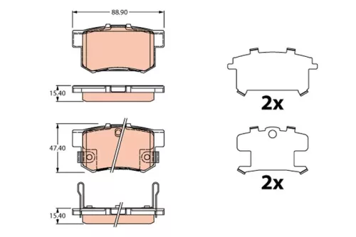 TRW Brake Pad Set, disc brake (GDB3516)