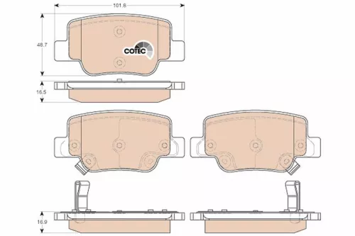 TRW Brake Pad Set, disc brake (GDB3547)