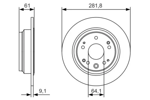 BOSCH Brake Disc (0986479A91)
