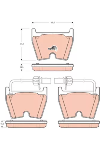 TRW Brake Pad Set, disc brake (GDB1688)