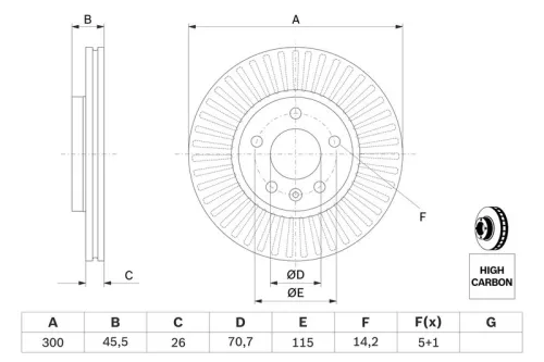 BOSCH Brake Disc (0986479C56)