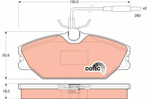 TRW Brake Pad Set, disc brake (GDB1030)
