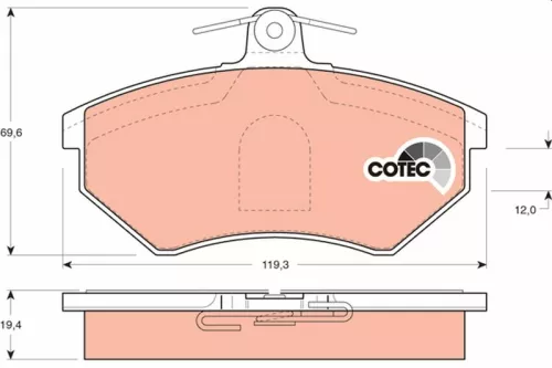 TRW Brake Pad Set, disc brake (GDB1044)