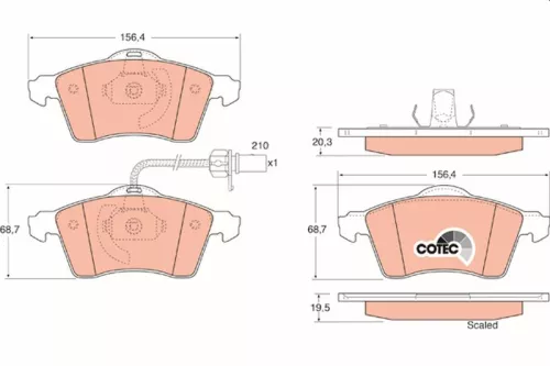 TRW Brake Pad Set, disc brake (GDB1391)