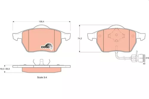 TRW Brake Pad Set, disc brake (GDB1049)
