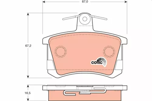 TRW Brake Pad Set, disc brake (GDB1163)