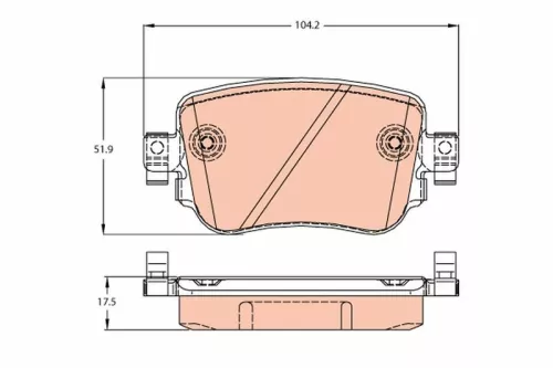 TRW Brake Pad Set, disc brake (GDB2042)