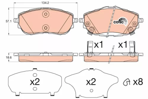 TRW Brake Pad Set, disc brake (GDB3598)