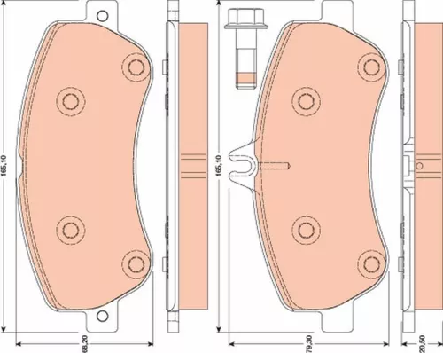 TRW Brake Pad Set, disc brake (GDB1798)