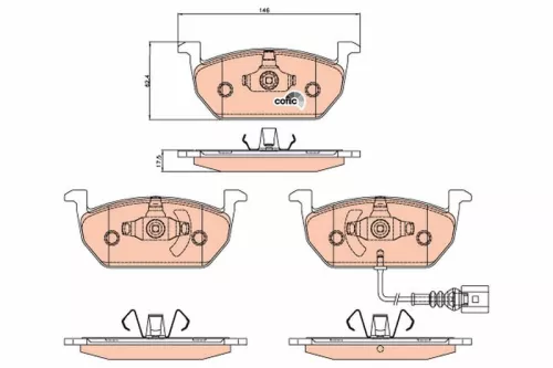 TRW Brake Pad Set, disc brake (GDB2080)