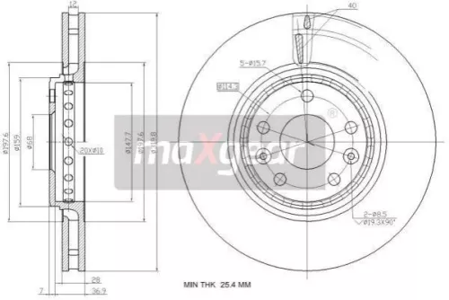 MAXGEAR Brake Disc (19-2363)
