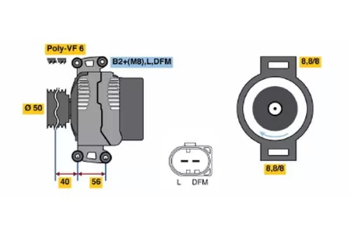 BOSCH Alternator (0986046340)