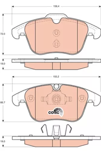 TRW Brake Pad Set, disc brake (GDB1705)