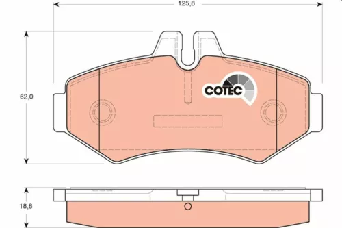 TRW Brake Pad Set, disc brake (GDB1399)