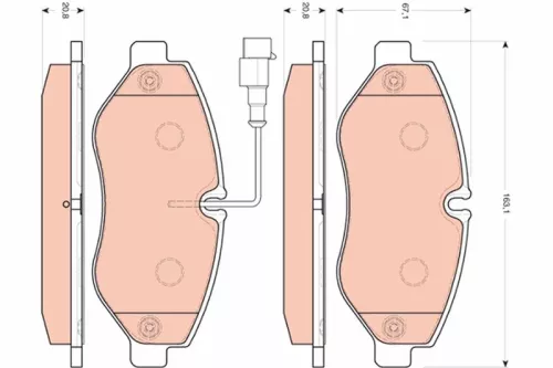TRW Brake Pad Set, disc brake (GDB3439)