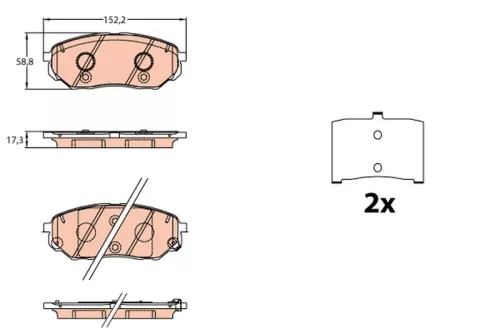 TRW Brake Pad Set, disc brake (GDB3638)