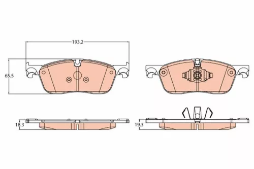 TRW Brake Pad Set, disc brake (GDB2119)