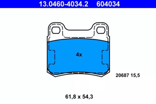 ATE Brake Pad Set, disc brake (13.0460-4034.2)