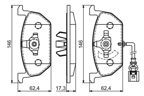 BOSCH Brake Pad Set, disc brake (0986494721)